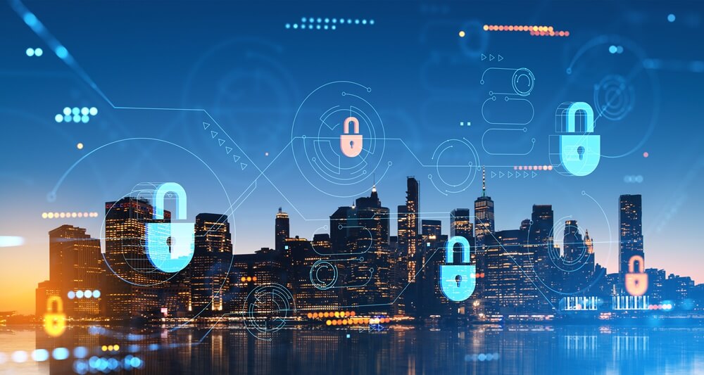secure city concept