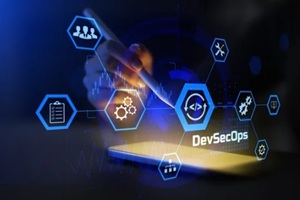DevSecOps Integration and Secure Software Development Lifecycle Illustrated as Modern Technology Concept